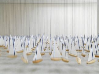 Jacob Hashimoto - "Armada", installation view
