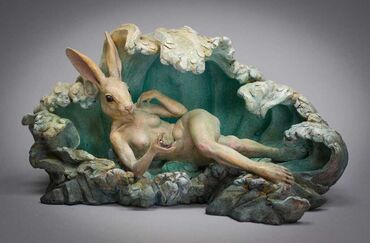 Kristine & Colin Poole, ‘ Birth of the Moon Hare’, 2021