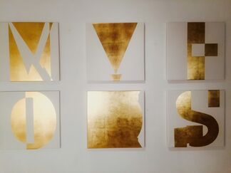The Weight of  Words: Golden Irony, installation view