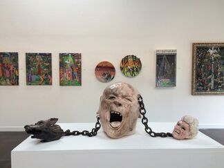 Loved to Death: A retrospective of the works by Maria Alquilar and Creatures from the Fire: Sculpture by Joe Mariscal, installation view