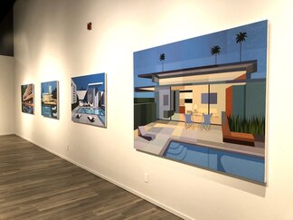 Mid-Century Perspectives: Paintings by Andy Burgess and Objects of Modern Design, presented by the Tucson Museum of Art, installation view