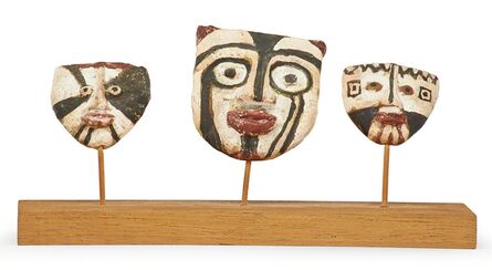 Beatrice Wood, ‘Three masks, Ojai, CA’