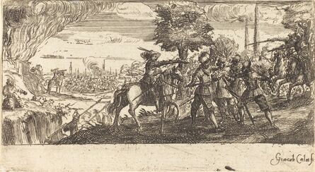 after Jacques Callot, ‘Landscape with Battle Scene’