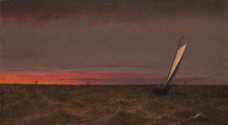 Martin Johnson Heade, ‘Sailing at Sunset’, ca. 1860s-1870s