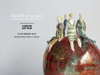 Liquid art system at London Art Fair 2019, installation view
