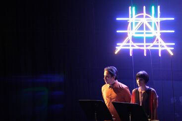 Robert Ashley and Alex Waterman, ‘Performance of El Parque, "Vidas Perfectas". Pictured: Abraham Gomez-Delgado and Elisa Santiago’
