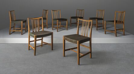 Hans J. Wegner, ‘An early set of eight dining chairs’, circa 1942