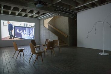 CYCLE 1: GERARD BYRNE: Just before that, installation view