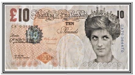 Banksy, ‘The "Di-Faced Tenner" + his hand-signed COA’, 2004