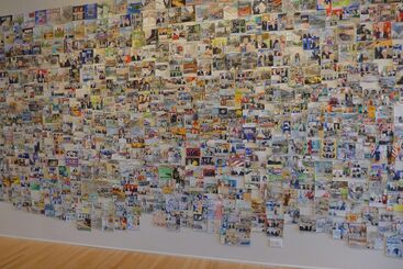 Elise Engler. Diary of a Radio Junkie: 1237 Days of Waking up to the News, installation view