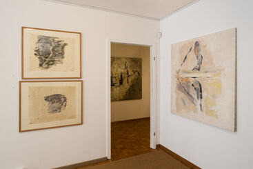 Hommage à Miklos Bokor, peintures et oeuvres sur papier, installation view