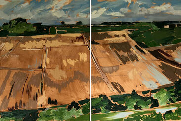 Ashley Hyland, ‘Gold 1 and 2 - Dyptich’, 2018