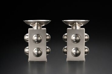 Jean Després, ‘Pair of square candlesticks’, ca. 1937