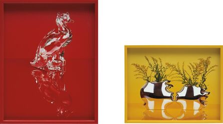 Elad Lassry, ‘Two Works: (i) Cat and Duck (Red); (ii) Sterling Silver Vases’, 2011
