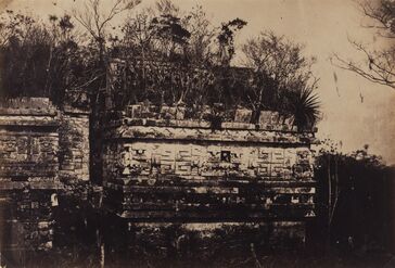 Claude Joseph Désiré Charnay, ‘Chichen-Itza, Left Wing of the Nuns' Palace’, 1860
