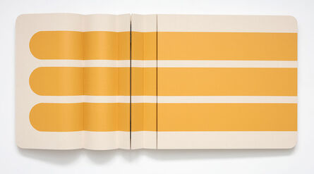 Robert William Moreland, ‘Untitled Three Blunted Yellow Stripes’, 2022