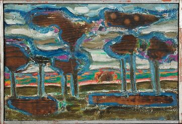 William Pellicone, ‘Trees and Setting Sun’, 1962