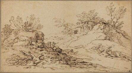 Salvator Rosa, ‘Rocky Landscape with a Rustic House’