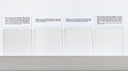 Joseph Kosuth, ‘Glass - One and Four Defined’, 1965