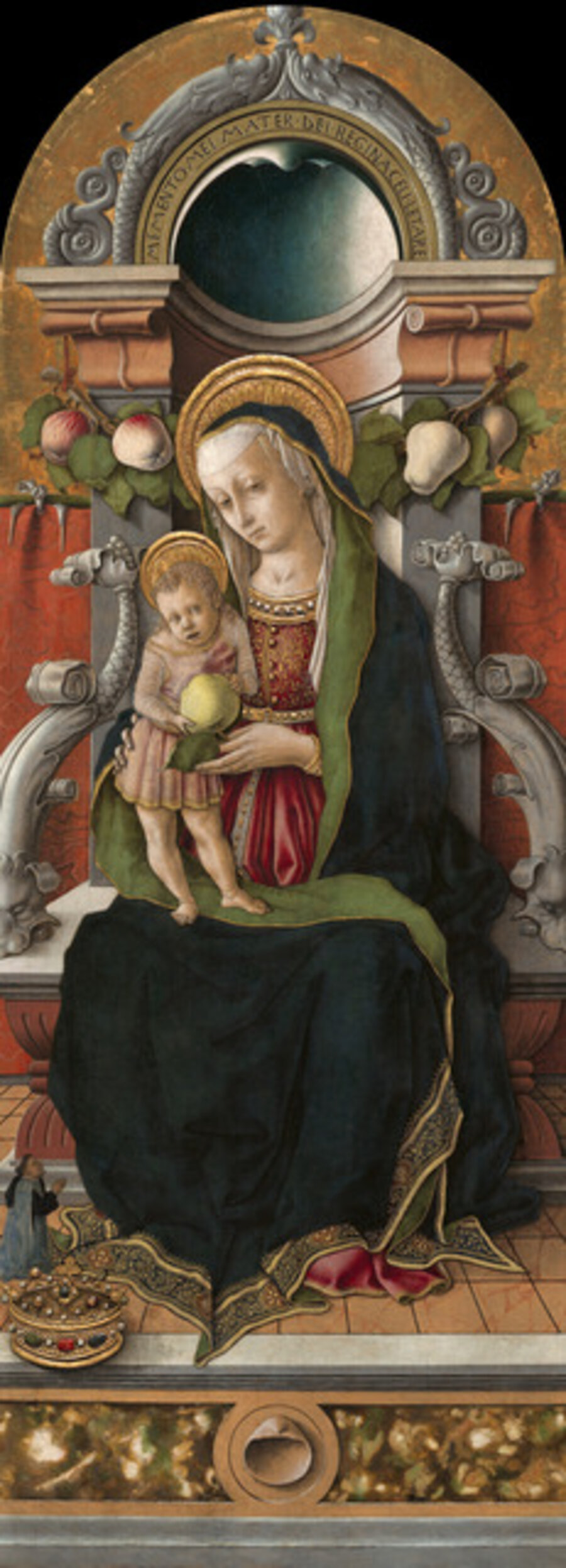 Madonna and Child Enthroned with Donor