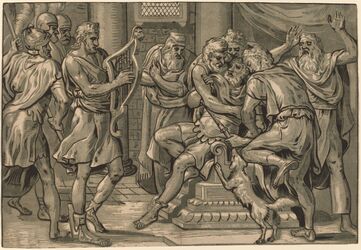 Frans Floris I, ‘David Playing the Harp before Saul’, 1555