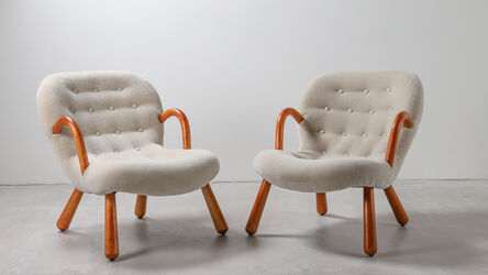 Philip Arctander, ‘A pair of original 'clam' (Muslinge-stolen) armchairs designed by Philip Arctander’, 1944