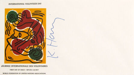 Keith Haring, ‘ International Volunteer Day Envelope’, 1989