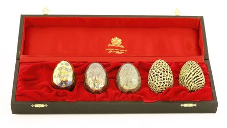 Stuart Devlin, ‘Five silver gilt eggs’, two 1983, two 1984, 1985