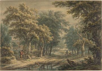 Egbert van Drielst, ‘At Donderen, in the Woods of Drenthe’, 1799