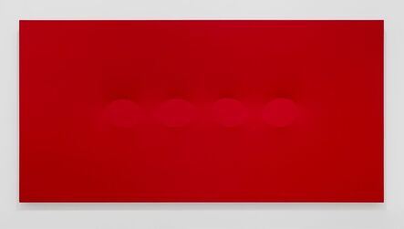 Turi Simeti, ‘Quattro ovali rossi’, 2015