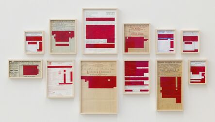 Marcius Galan, ‘Bureaucratinc Paintings (Red) ’, 2017