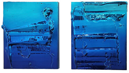 Melvin Martinez, ‘Nickel Series Blue Diptych’, 2023