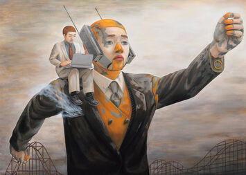 Tetsuya Ishida, ‘Cell Phone Robot and Laptop Boy’, 1996