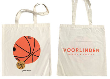 Jonas Wood, ‘"Jonas Wood", 2017, Exhibition Tote Bag Silkscreen on Canvas, Jonas Wood/Shio Kusaka at Voorlinden Museum Netherlands’, 2017