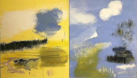Mark Perry, ‘Yellow into Blue (Diptych)’, 2012