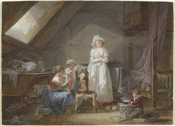 Jean-Baptiste Mallet, ‘Young French Marquise in Exile in Lausanne’, 1789