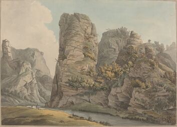 William Day, ‘A Singular Rock in Dove-Dale named the Pickerell’, 1789