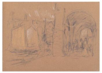 Augustus Koopman, ‘Ship and Arcade’, Late 19th Cent