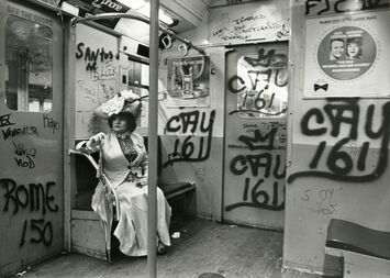 Bill Cunningham, ‘Editta Sherman on the Subway’, ca. 1968-1976