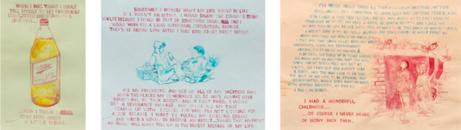 Untitled (I had a wonderful childhood), Untitled (sometimes I wonder...), and Untitled (Miller A little higher) (a group of three works)