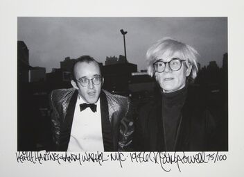 Ricky Powell, ‘Keith Haring & Andy Warhol, NYC, 1986’