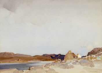 William Russell Flint, ‘Crofts at Reiff, Ross-shire’