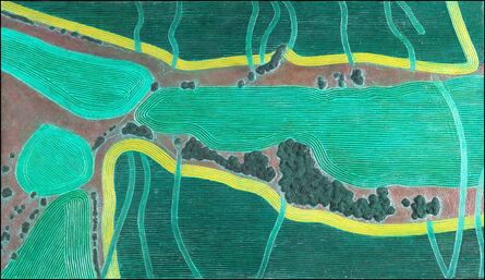 Diana Moore, ‘Green Fields with Gold Bands’, 2018