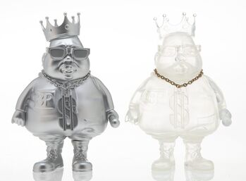 Ron English X Clutter, ‘Big Poppa-Can't You See? (Clear); Big Poppa-Hustle (Chrome) (two works)’, 2020