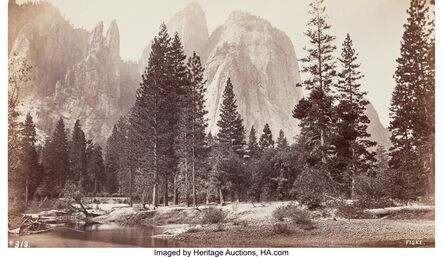 George Fiske, ‘Cathedral Rock, Yosemite Valley’, circa 1870