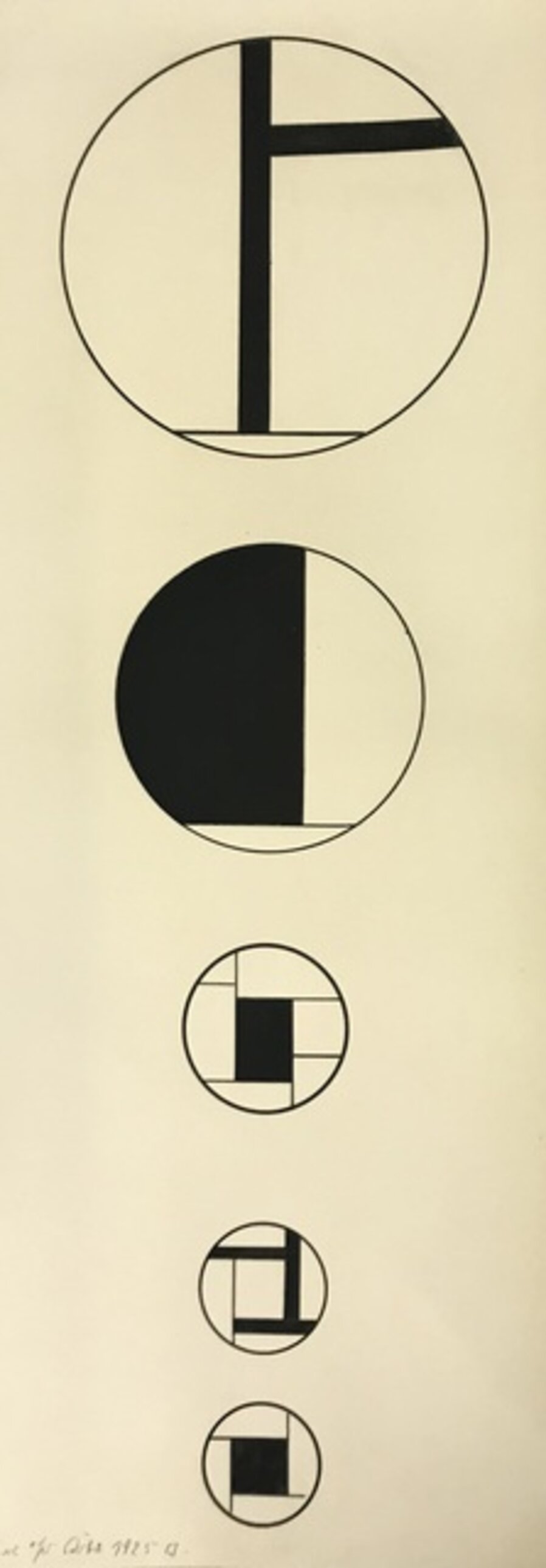 untitled (de Stijl composition with circles)
