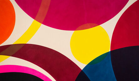 Aron Hill, ‘Black and Pink Without a Yellow Sun - colorful, abstract, acrylic on canvas’, 2023