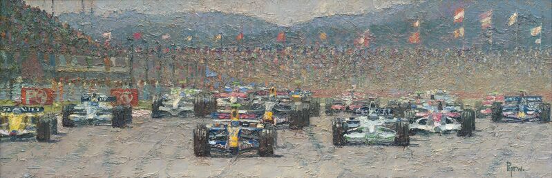 Pip Todd-Warmoth, ‘Formula One Race’, 2016, Painting, Oil on board, Tanya Baxter Contemporary