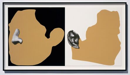 John Baldessari, ‘Noses & Ears, Etc.: Two Profiles, One With Nose (B&W); One With Ear (B&W)’, 2006