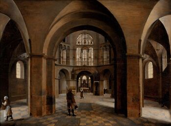 Hendrick van Steenwyck the Elder, ‘Interior of Aachen Cathedral’, 1575